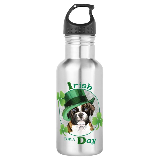 Botella De Agua St. Patrick's Day Boxer (Anverso)