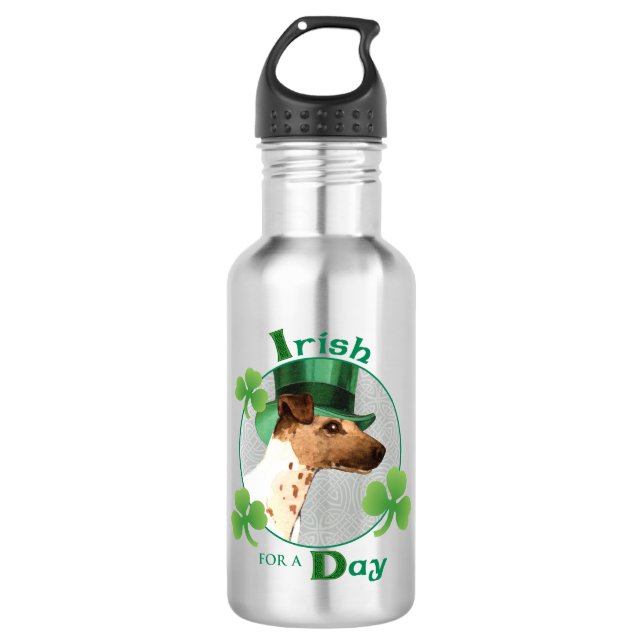 Botella De Agua St. Patrick's Day Smooth Fox Terrier (Anverso)