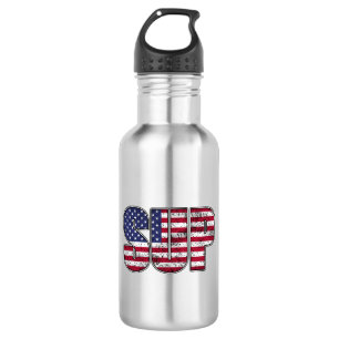 Botella De Agua Standup Paddling SUP Bandera Americana