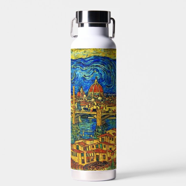 Botella De Agua Starry Starry Night Florence Italia (Delantero)