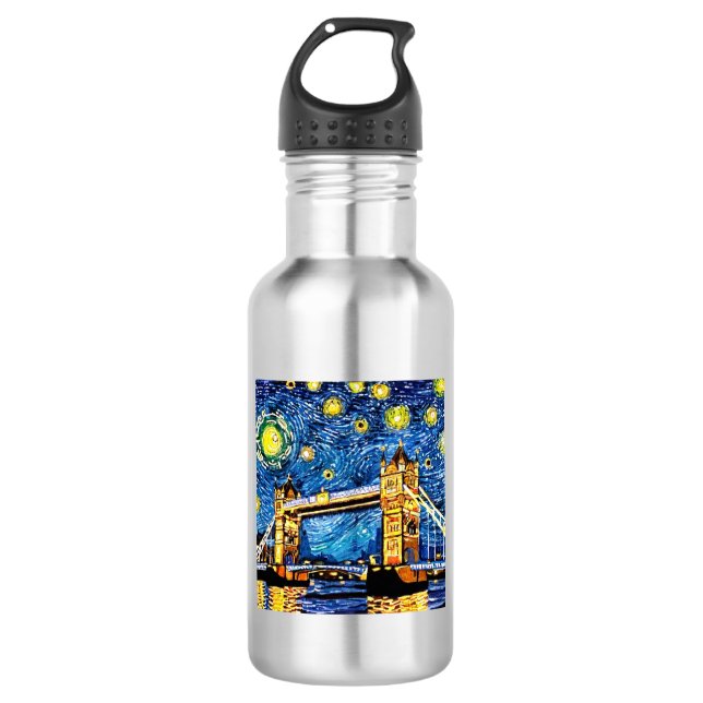 Botella De Agua Starry Starry Night Londres Inglaterra (Anverso)