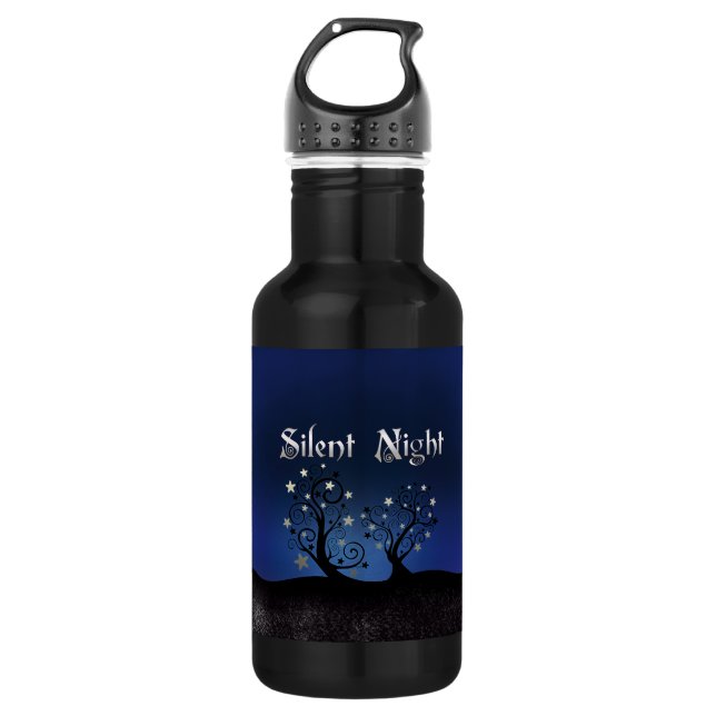 Botella De Agua Starry Trees Silenciosa Noche (Anverso)