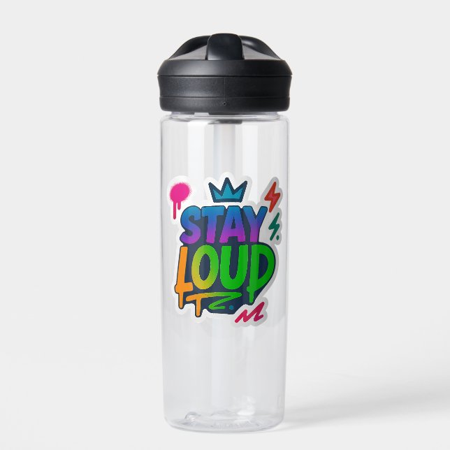 Botella De Agua Stay Loud Graffiti Neon Artwork (Delante)