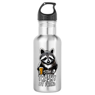 Botella De Agua Stay Trashy My Friend Raccoon