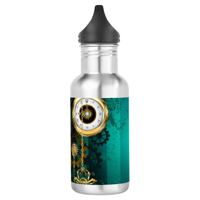 Botella De Agua Steampunk Jewelry Watch sobre un fondo verde (Izquierda)