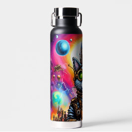 Botella De Agua Steampunk Space Cat I