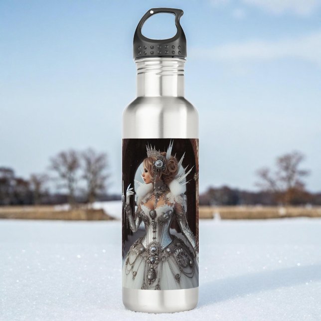 Botella De Agua Steampunk Victorian Industrial Winter Queen (Subido por el creador)