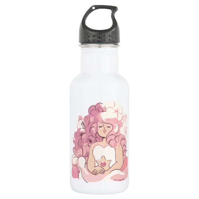 Botella De Agua Steven Universe | Rosa de Ilustracion de cuarzo (Anverso)