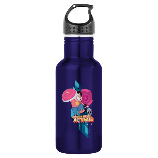 Botella De Agua Steven Universe | Steven serio... ¡Activa! (Anverso)