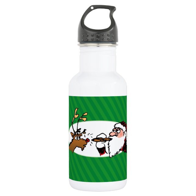 Botella De Agua Stogie Santa Funny Personalizado (Anverso)
