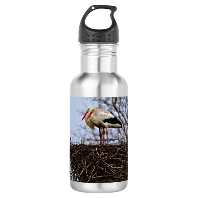 Botella De Agua Stork in Nest (Anverso)