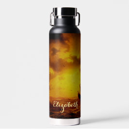 Botella De Agua Stormy Sea Nature Vintage Bella Artes Monogramado