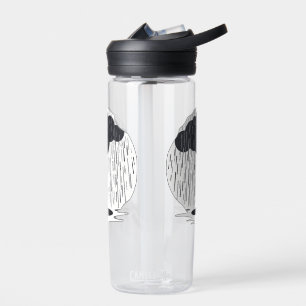 Botella De Agua Stylized Rain Cloud with Falling Rain and Puddle