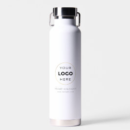 Botella De Agua Su negocio de logotipo personalizado blanco