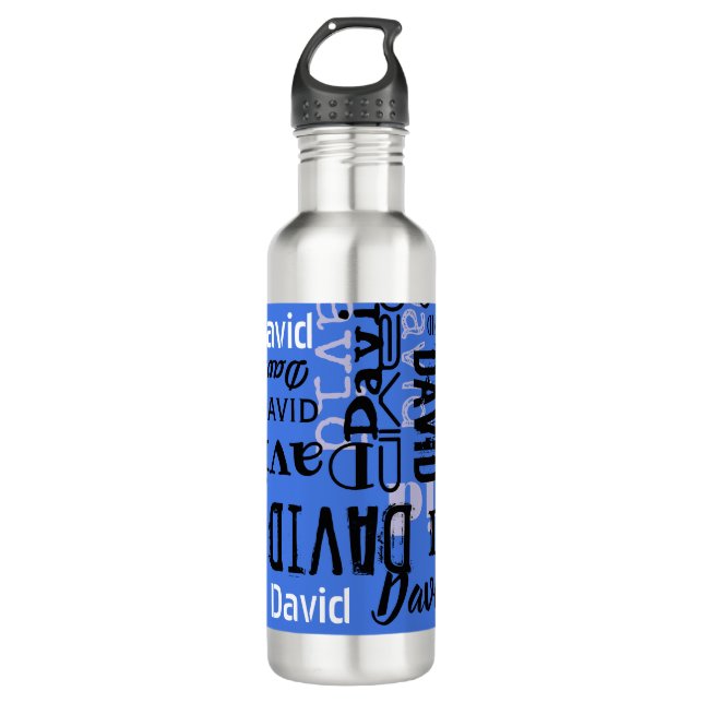 Botella De Agua Su NOMBRE Personalizable Agua Botella Drinkware (Anverso)