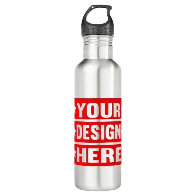 Botella De Agua Su Personalizado de diseño aquí (Anverso)
