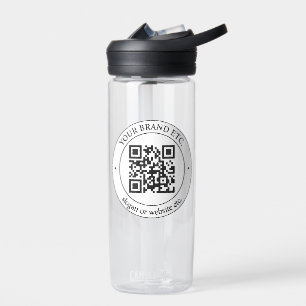 Botella De Agua Sube tu código QR o logotipo para promoción
