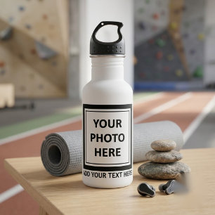 Botella De Agua Subir imagen foto y agregar texto – Personalizar
