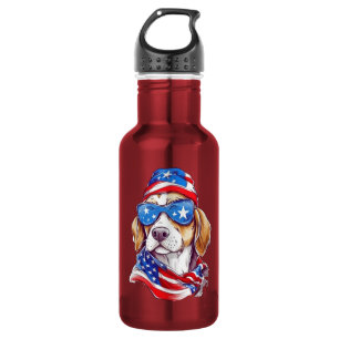Botella De Agua sublimación de perro del 4 de julio-66361