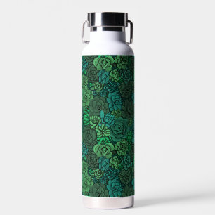 Botella De Agua Suculento jardín en verde