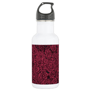 Botella De Agua Suculentos en Viva Magenta- Color del año 2023
