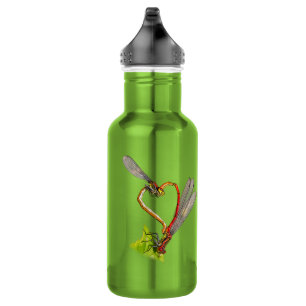 Botella De Agua Sudadera para niñas con corazón de libélula de art