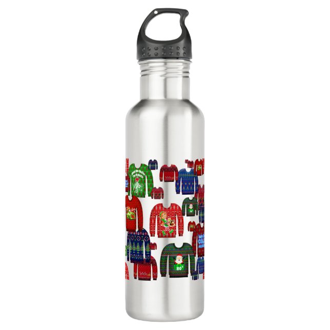 Botella De Agua sudaderas navidades feas (Anverso)