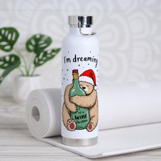 Botella De Agua Sueño con una Navidad de vino