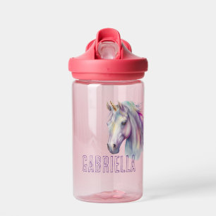 Botella De Agua Sueño morado de unicornio
