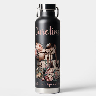 Botella De Agua Sueños de Novia - Saddle, Horseshoe y Guitarra