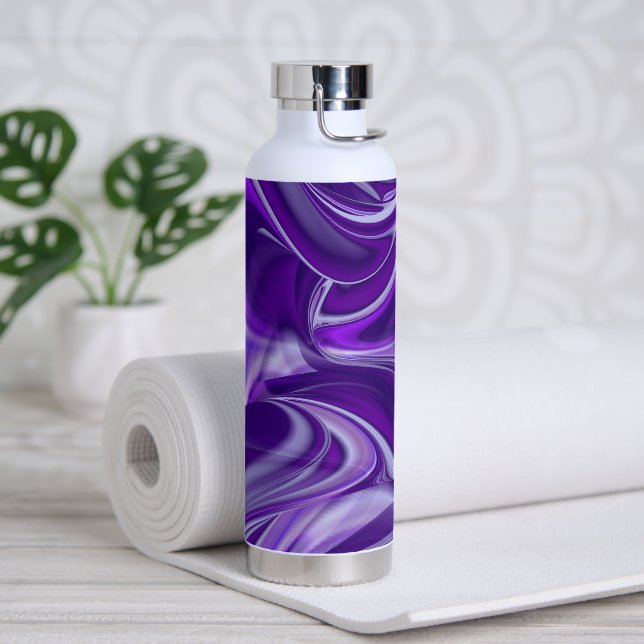 Botella De Agua Sueños del arcoiris de flores moradas (Yoga)