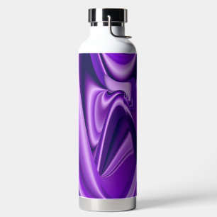 Botella De Agua Sueños del arcoiris de flores moradas