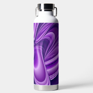 Botella De Agua Sueños del arcoiris de flores moradas