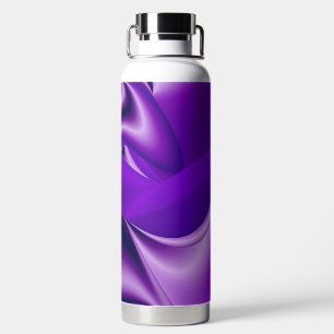 Botella De Agua Sueños del arcoiris de flores moradas