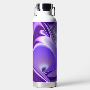 Botella De Agua Sueños del arcoiris de flores moradas