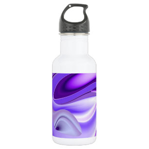 Botella De Agua Sueños del arcoiris de flores moradas