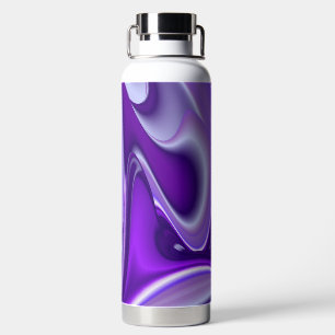 Botella De Agua Sueños del arcoiris de flores moradas