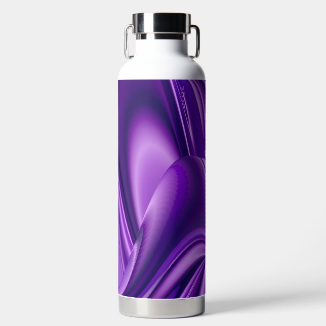 Botella De Agua Sueños del arcoiris de flores moradas (Delantero)