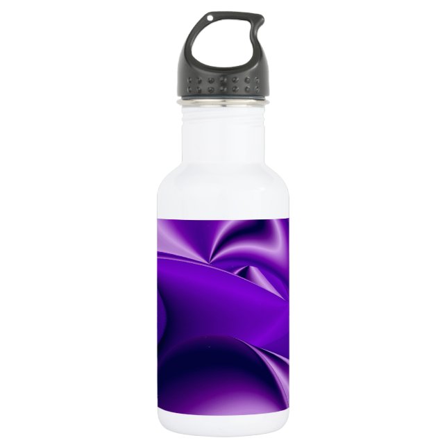Botella De Agua Sueños del arcoiris de flores moradas (Anverso)