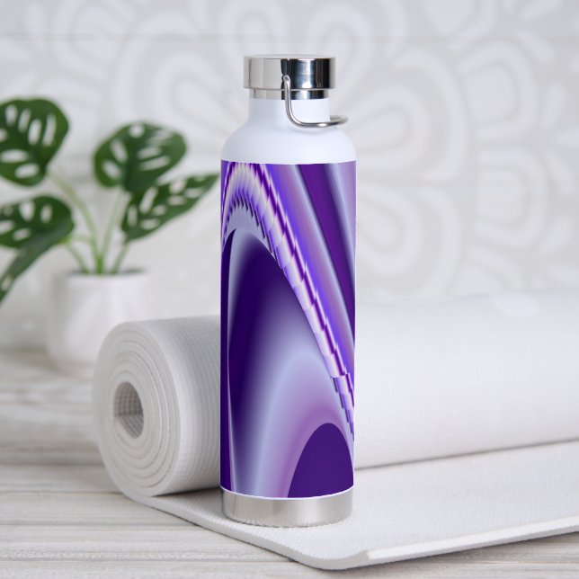 Botella De Agua Sueños del arcoiris de flores moradas (Yoga)