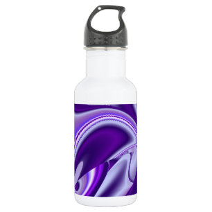 Botella De Agua Sueños del arcoiris de flores moradas