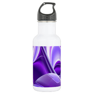Botella De Agua Sueños del arcoiris de flores moradas