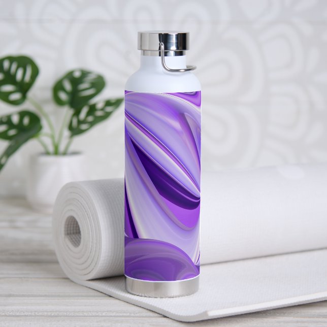 Botella De Agua Sueños del arcoiris de flores moradas (Yoga)