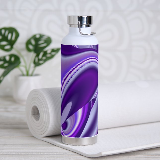 Botella De Agua Sueños del arcoiris de flores moradas (Yoga)