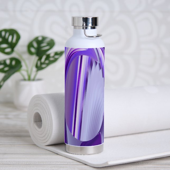 Botella De Agua Sueños del arcoiris de flores moradas (Yoga)