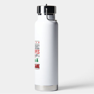 Botella De Agua Suéter divertido de Navidad con bastón de caramelo