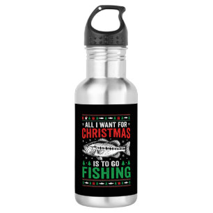 Botella De Agua Suéter Feo de Navidad para Pescar Lubina