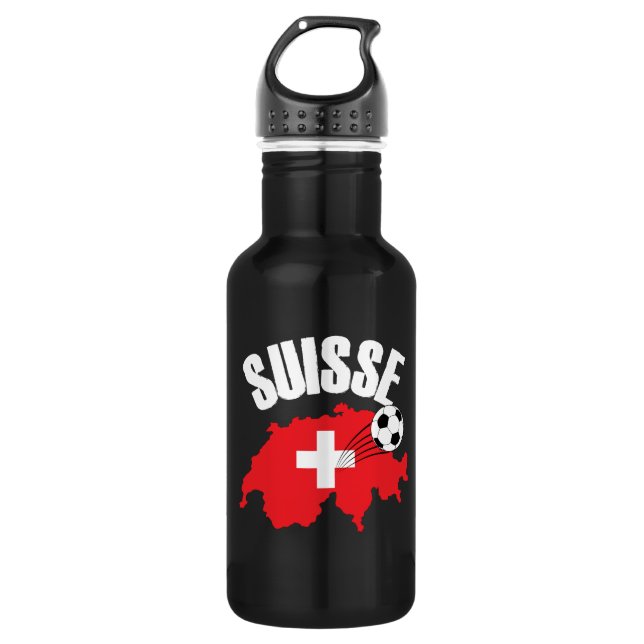 Botella De Agua Suisse Suiza Map Soccer (Anverso)