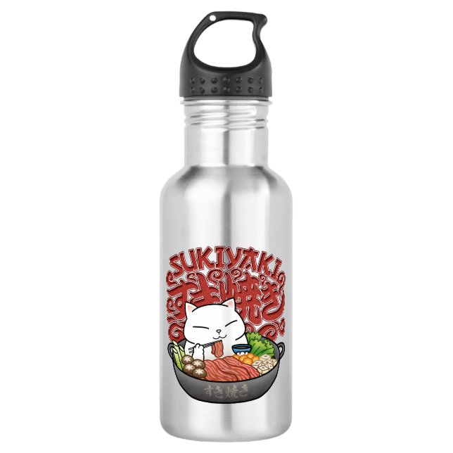 Botella De Agua Sukiyaki Cat (Anverso)