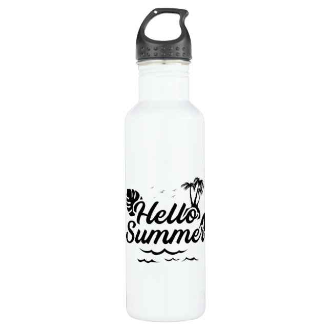 Botella De Agua Summer Beach Vacation Surf Sea Sun Divertido Idea (Anverso)